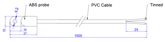 ABS PVC Cable High Voltage Resistant NTC Temperature Probe